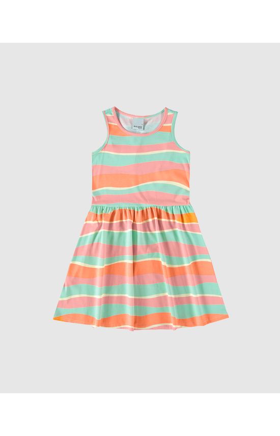 Vestido Infantil Estampado Em Algodão Malwee Kids