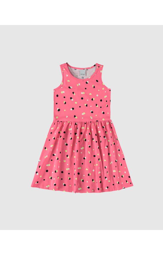 Vestido Infantil Estampado Em Algodão Malwee Kids