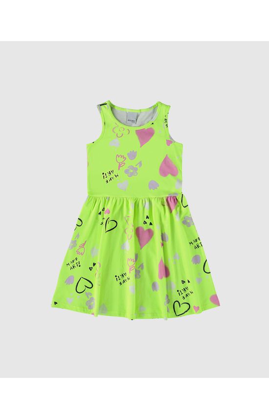 Vestido Infantil Estampado Em Algodão Malwee Kids