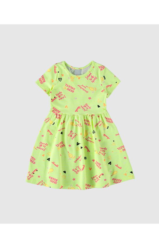 Vestido Infantil Rodado Em Algodão Malwee Kids
