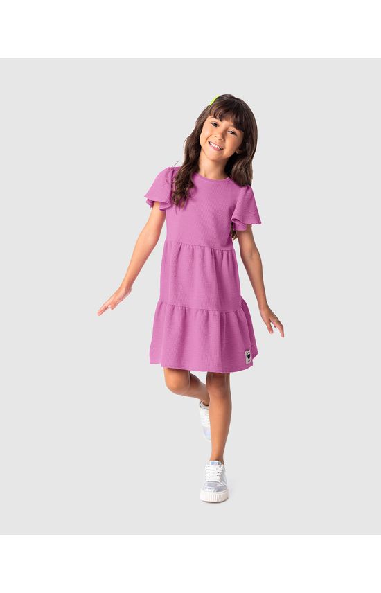 Vestido Infantil Marias Manga Godê Malwee Kids