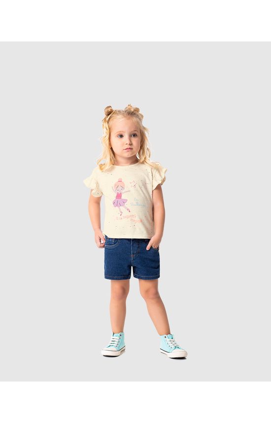 Blusa Infantil Menina La Baillarine Em Malha Botonê Malwee Kids