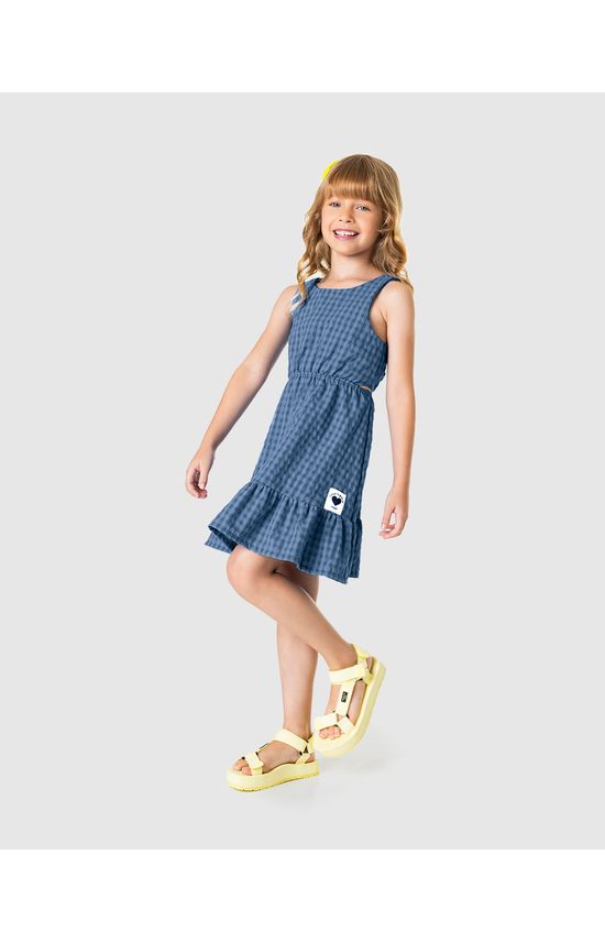 Vestido Infantil Rodado Com Detalhe Vazado Malwee Kids