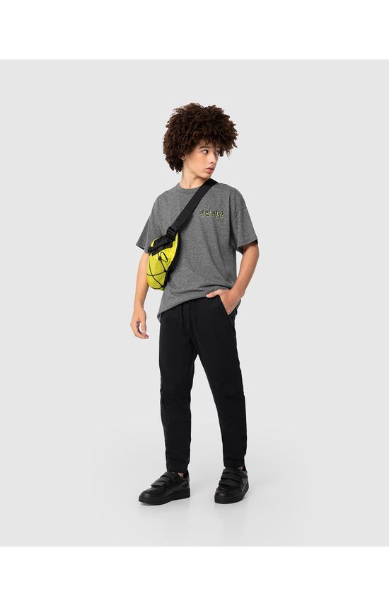 Calça Menino Jogger Cargo Cintura Média Em Sarja Stretch Malwee Kids