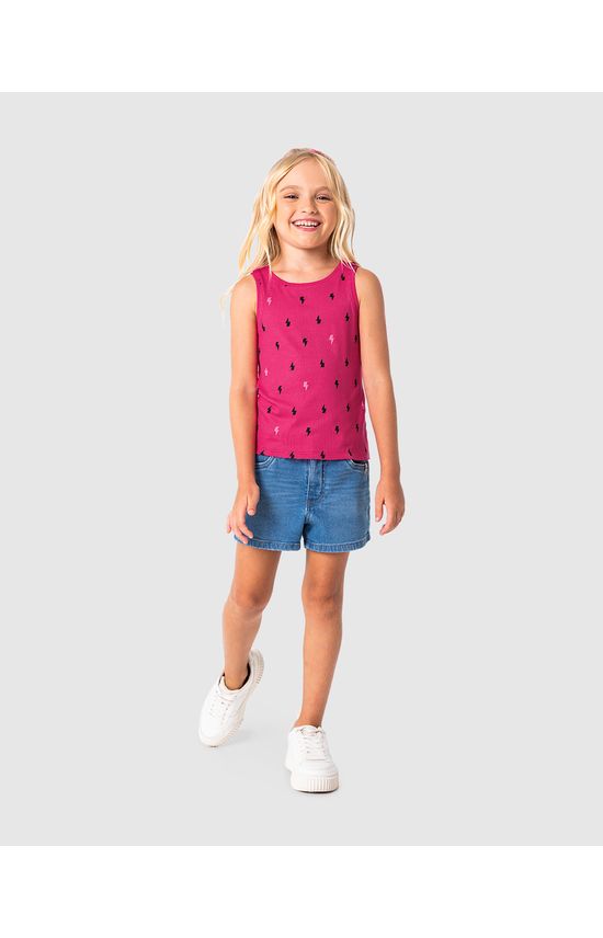 Regata Infantil Menina Nadador Em Malha Viscose Canelada Malwee Kids