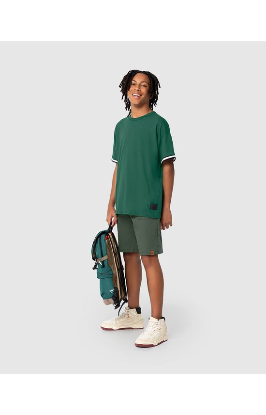 Camiseta Menino Manga Retilínea Em Malha Botonê Malwee Kids