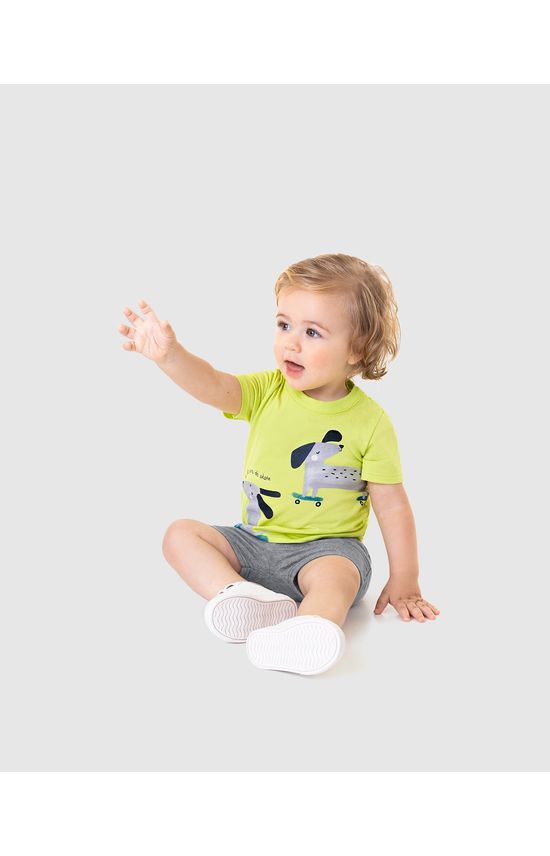 Conjunto Infantil Menino O Futuro Do Skate Em Algodão Malwee Kids