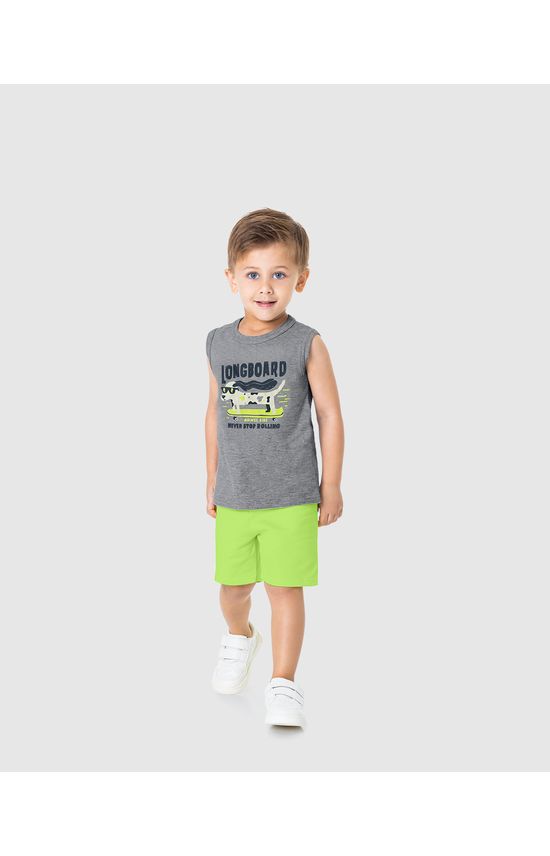 Conjunto Infantil Menino Longboard Em Algodão Malwee Kids