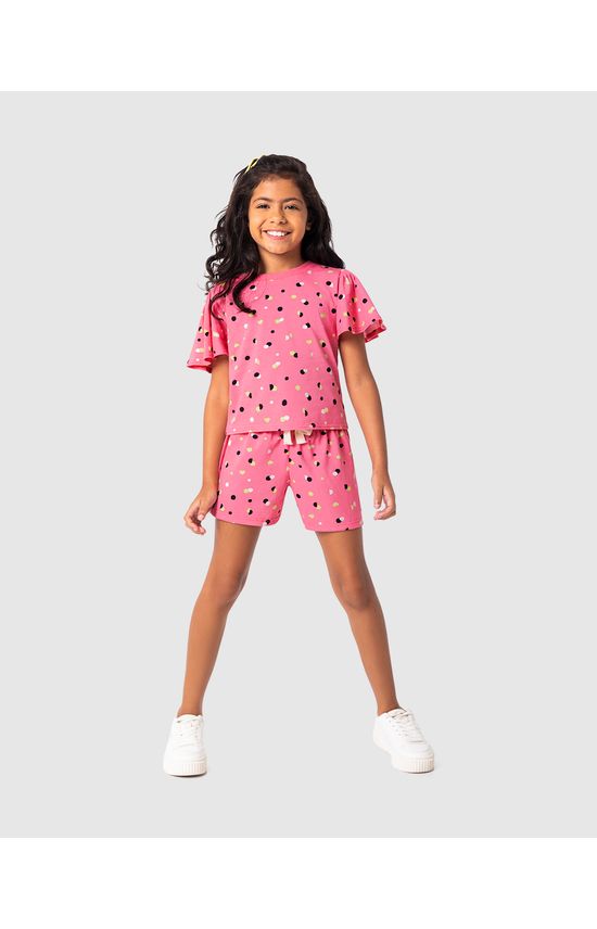 Blusa Infantil Menina Box Estampa Geométrica Em Algodão Malwee Kids