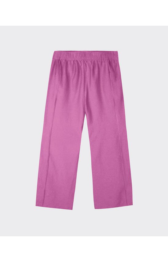 Calça Wide Leg Feminina Cintura Alta Em Malha Sarjada - ENFIM