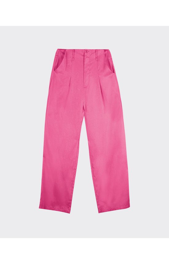 Calça Wide Leg Feminina Cintura Alta Em Liocel - ENFIM