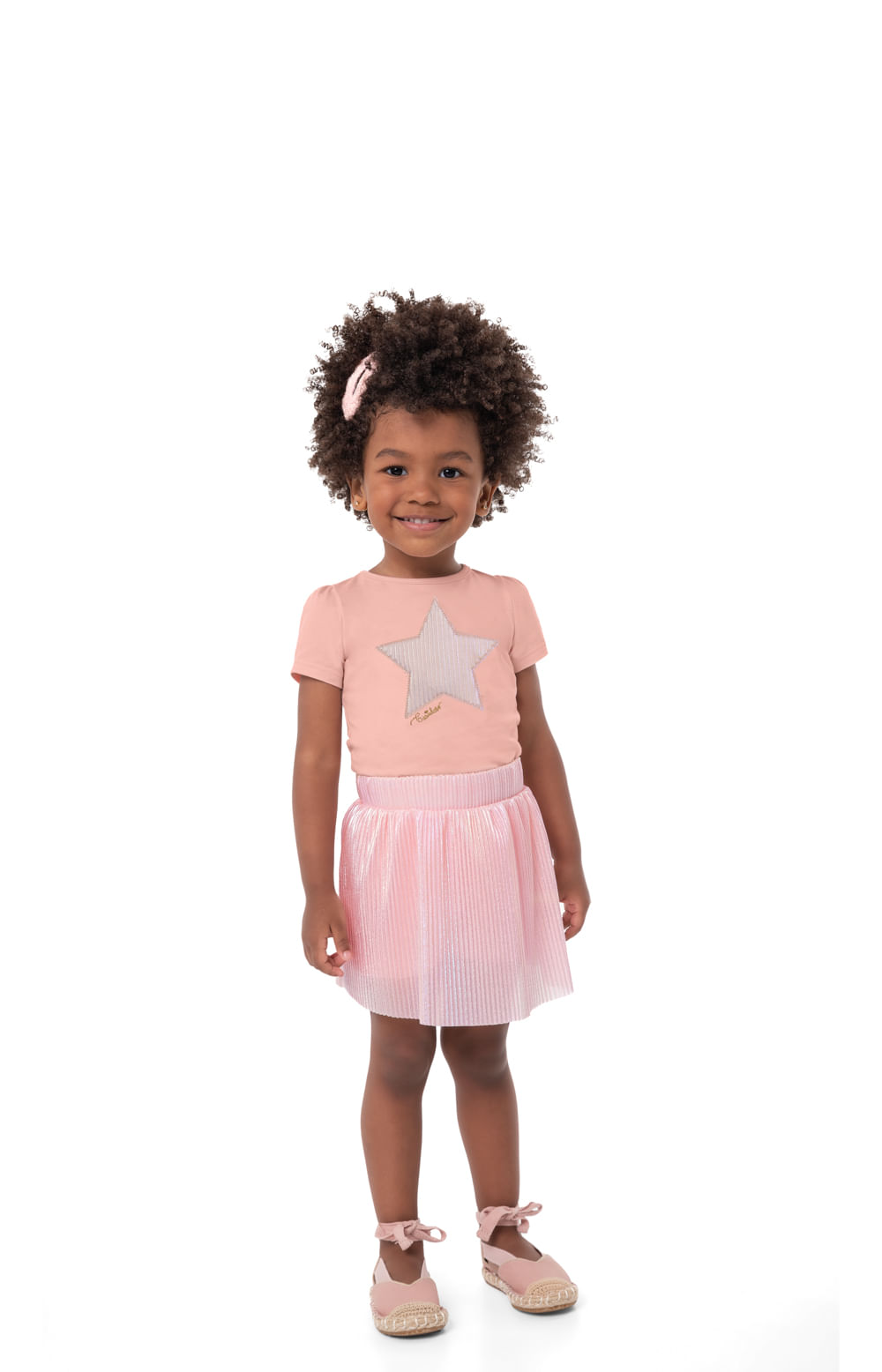 Conjunto Menina Estrela Bordado Laser Em Algodão - Carinhoso - Imagem 10