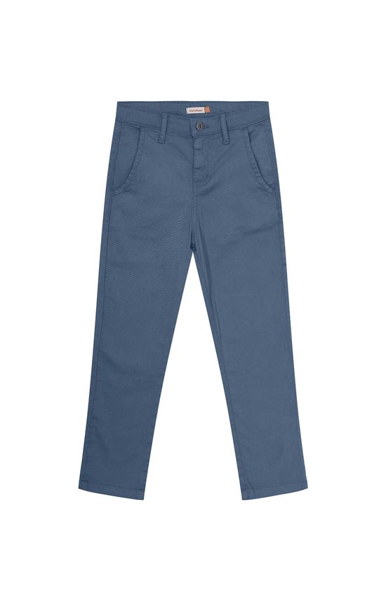 Calça Menino Chino Cintura Média Em Sarja Com Elastano - Carinhoso