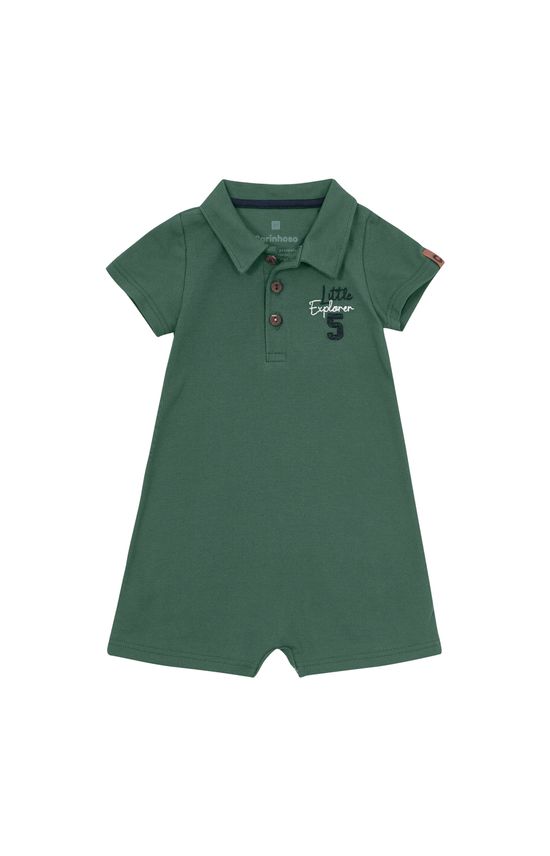 Macaquinho Polo Menino Em Piquet Premium - Carinhoso