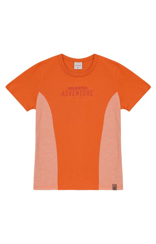 Camiseta Menino Recorte Frontal Em Malha Fio A Fio - Carinhoso