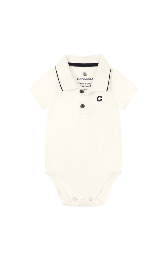 Body Polo Menino Em Algodão - Carinhoso