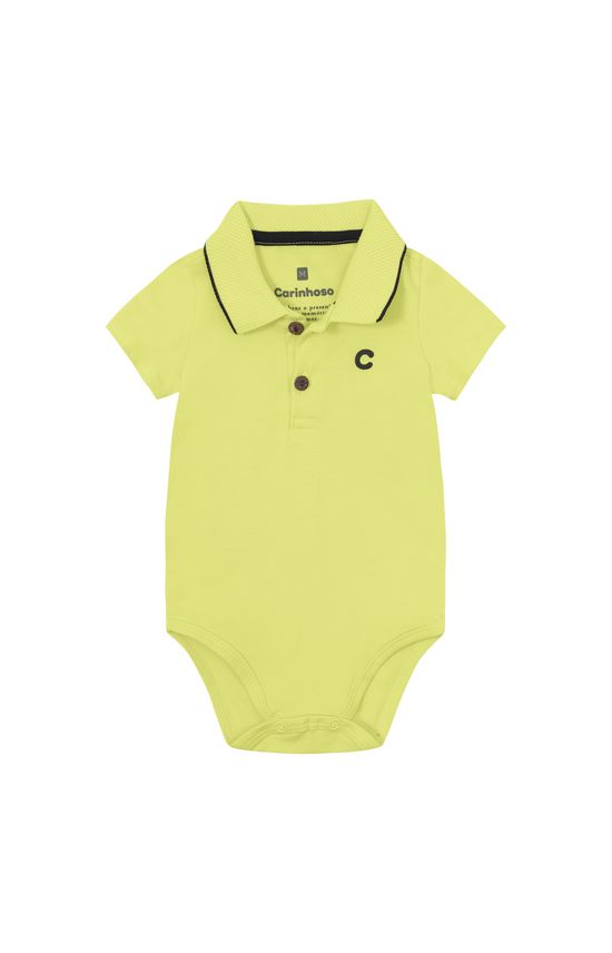 Body Polo Menino Em Algodão - Carinhoso