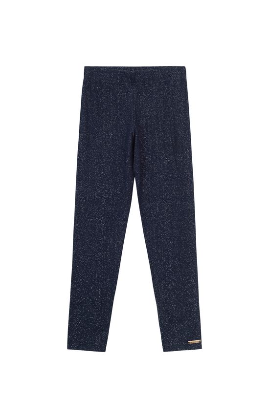 Calça Menina Legging Em Algodão Com Glitter - Carinhoso