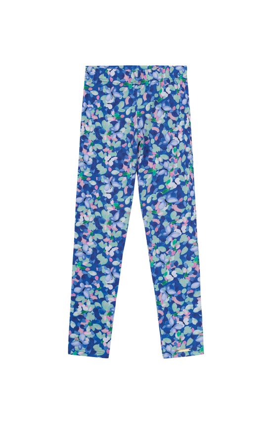 Calça Menina Legging Estampa Floral Em Algodão - Carinhoso