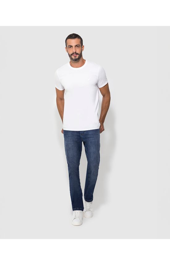 Calça Masculina Slim Em Jeans Com Elastano - ENFIM
