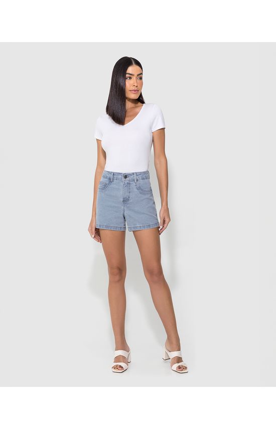 Shorts Feminino Cintura Média Em Jeans Com Elastano - ENFIM