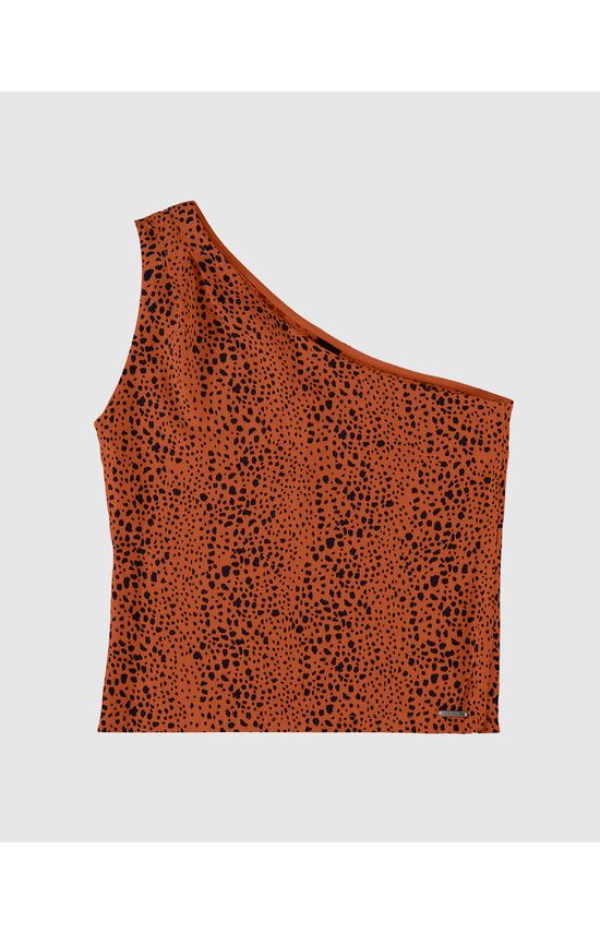 Blusa Feminina Animal Print Decote Ombro Só Em Viscose - ENFIM