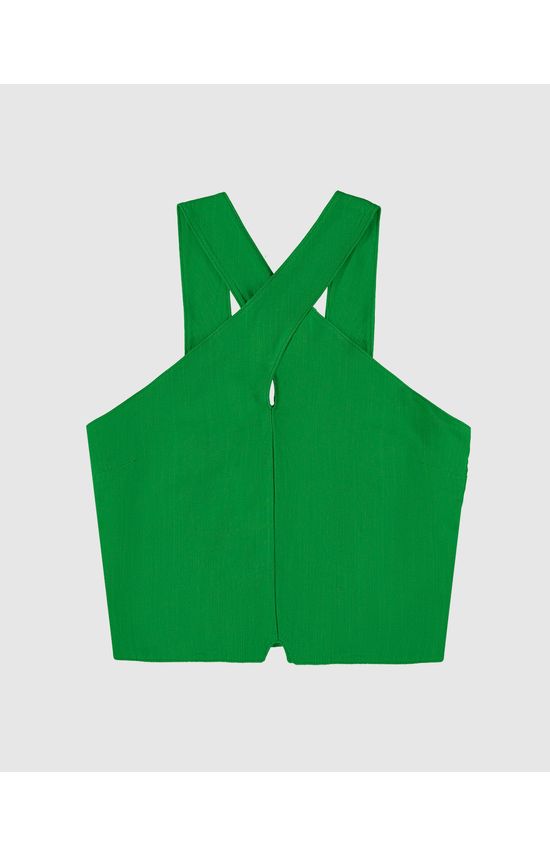 Blusa Feminina Alças Cruzadas Em Viscolinho - ENFIM