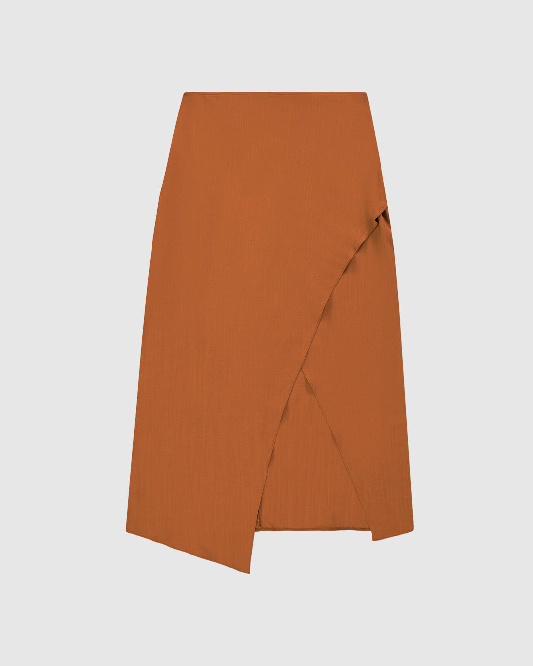 Saia Midi Feminina Transpassada Em Viscolinho - ENFIM - Imagem 3