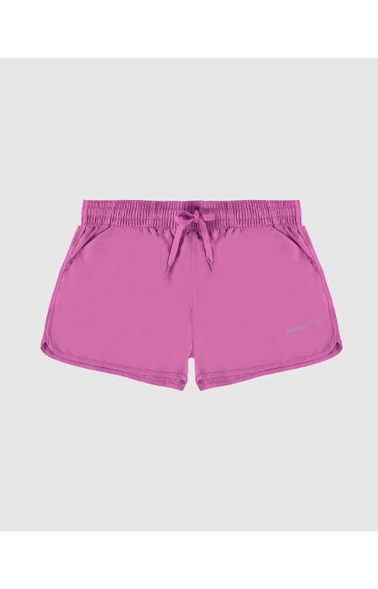 Shorts Feminino Barra Arredondada Em Tafetá - ENFIM