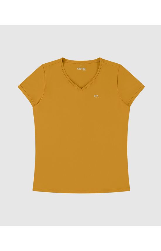 Blusa Feminina Decote V Em Malha Dry E Proteção UV50+ - ENFIM