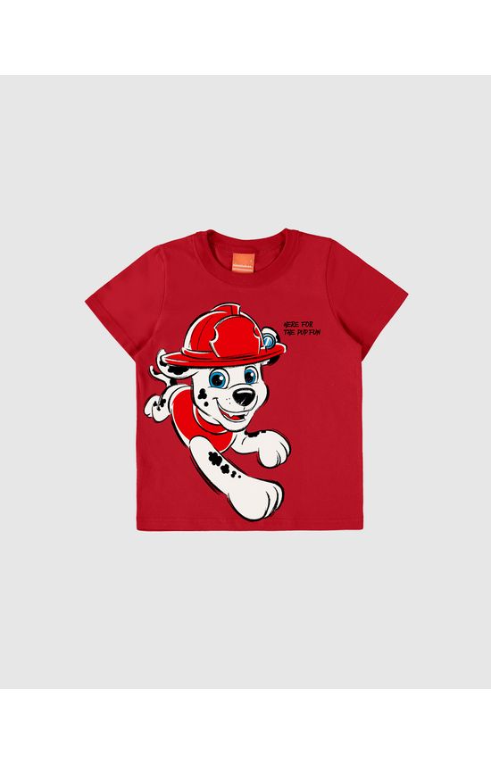 Camiseta Infantil Menino Here For The Pup Fun Patrulha Canina Malwee Kids