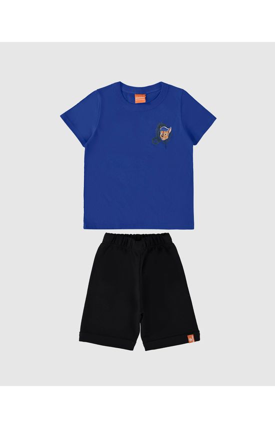Conjunto Infantil Menino Estampa Frente E Costas Patrulha Canina Malwee Kids