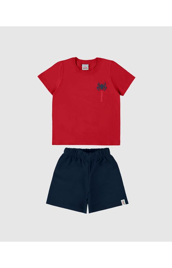 Conjunto Infantil Menino Estampa Frente E Costas Homem-Aranha Malwee Kids