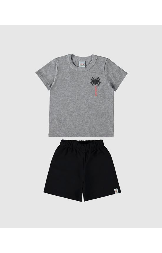 Conjunto Infantil Menino Estampa Frente E Costas Homem-Aranha Malwee Kids