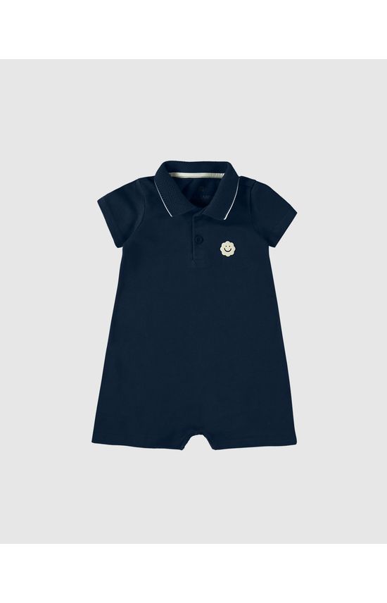 Macaquinho Polo Infantil Menino Em Piquet Stretch Malwee Kids