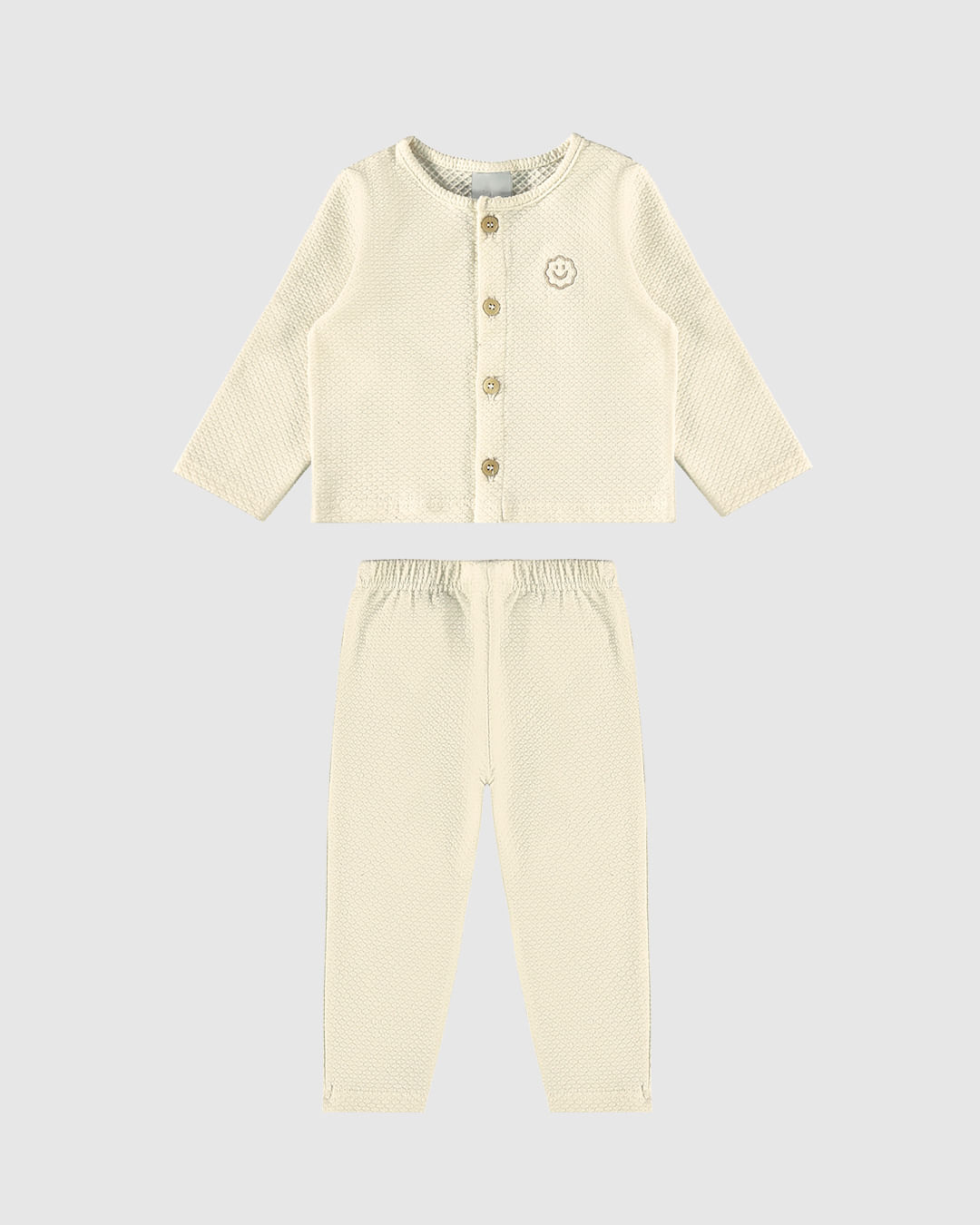 Conjunto Infantil Menino Abotoamento Frontal Malha Texturizada Malwee Kids - Imagem 6