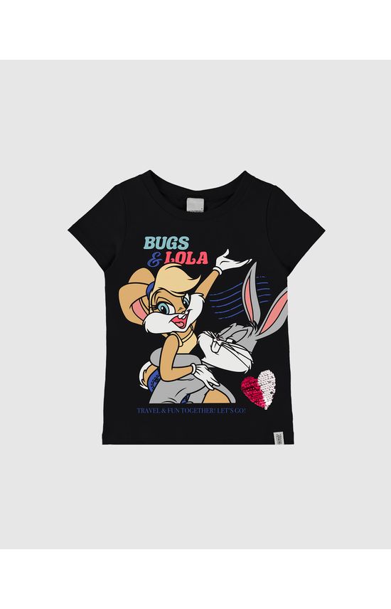 Blusa Infantil Menina Bugs & Lola Looney Tunes Em Algodão Malwee Kids