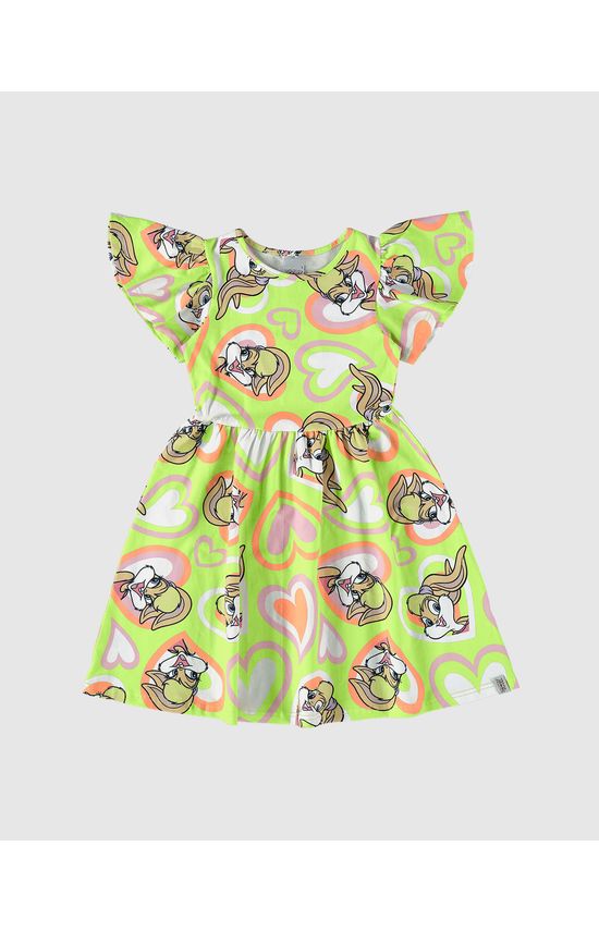 Vestido Infantil Rodado Looney Tunes Em Algodão Malwee Kids