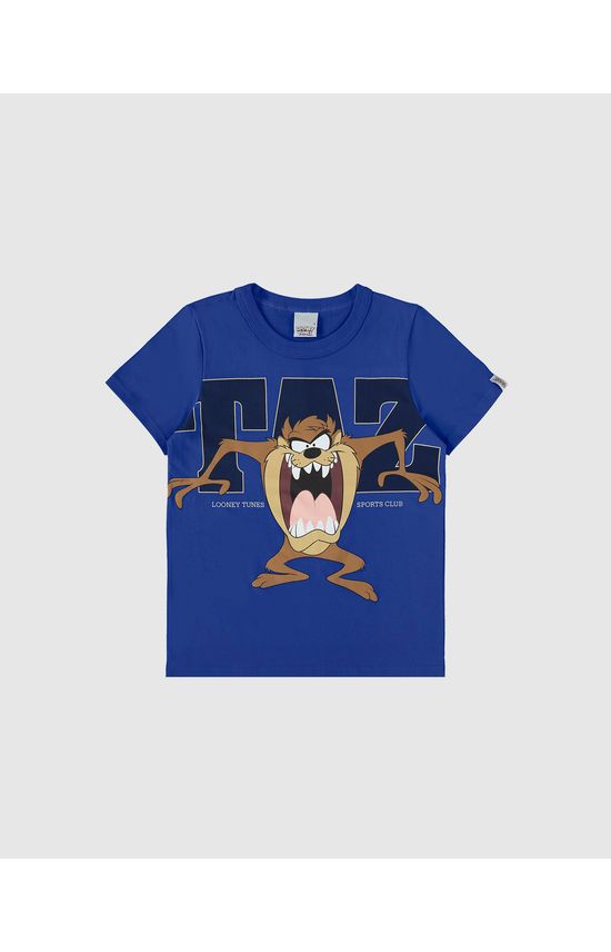 Camiseta Infantil Menino Taz Looney Tunes Em Algodão Malwee Kids