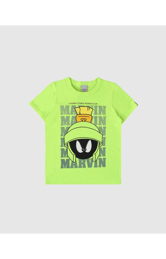 Camiseta Infantil Menino Marvin Looney Tunes Em Algodão Malwee Kids