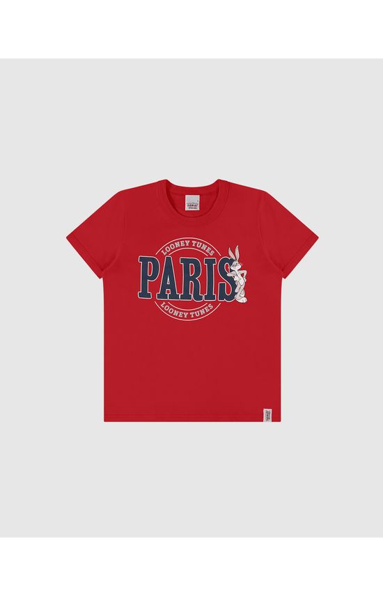 Camiseta Infantil Menino Paris Looney Tunes Em Algodão Malwee Kids