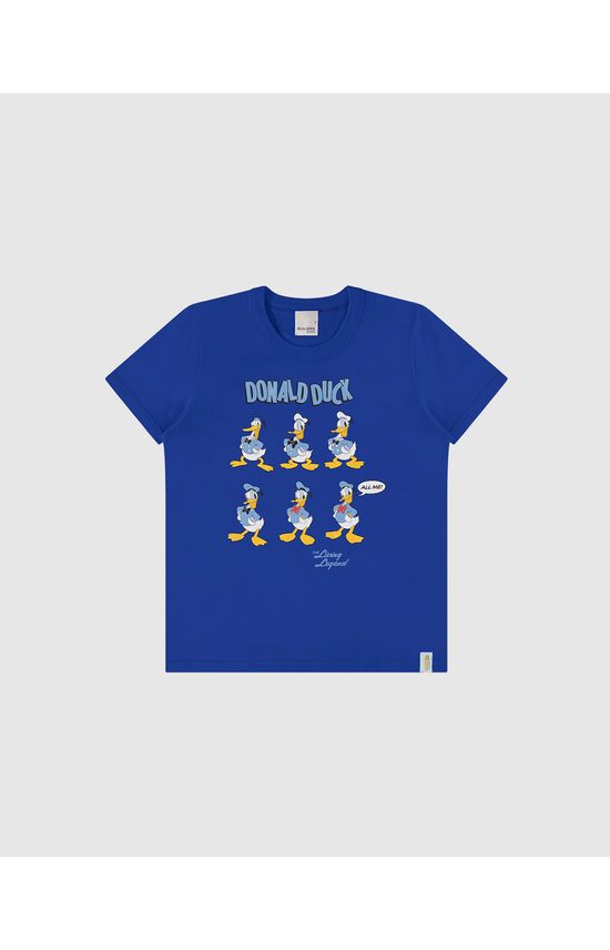 Camiseta Infantil Menino Manga Curta Pato Donald Em Algodão Malwee Kids