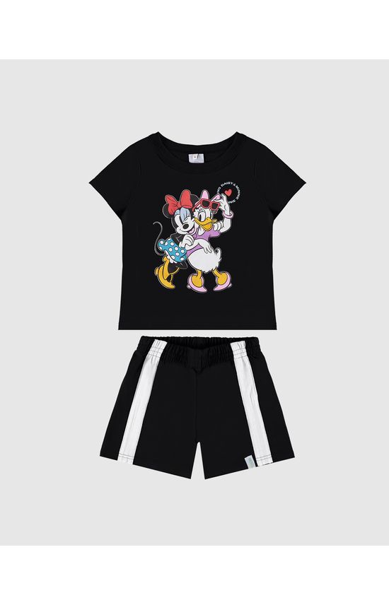 Conjunto Infantil Menina Margarida & Minnie Em Algodão Malwee Kids