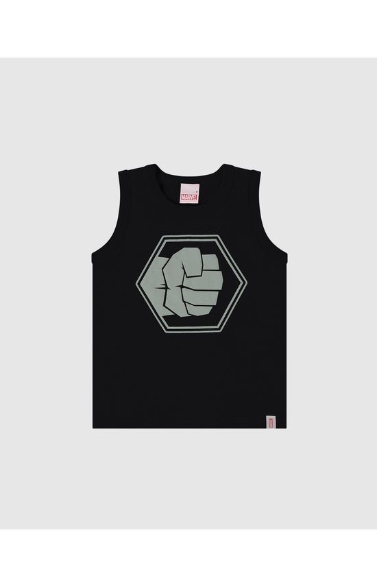 Regata Infantil Menino Hulk Avengers Em Algodão Malwee Kids