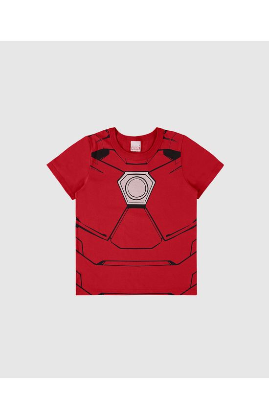 Camiseta Infantil Menino Estampa Efeito Prata Avengers Algodão Malwee Kids