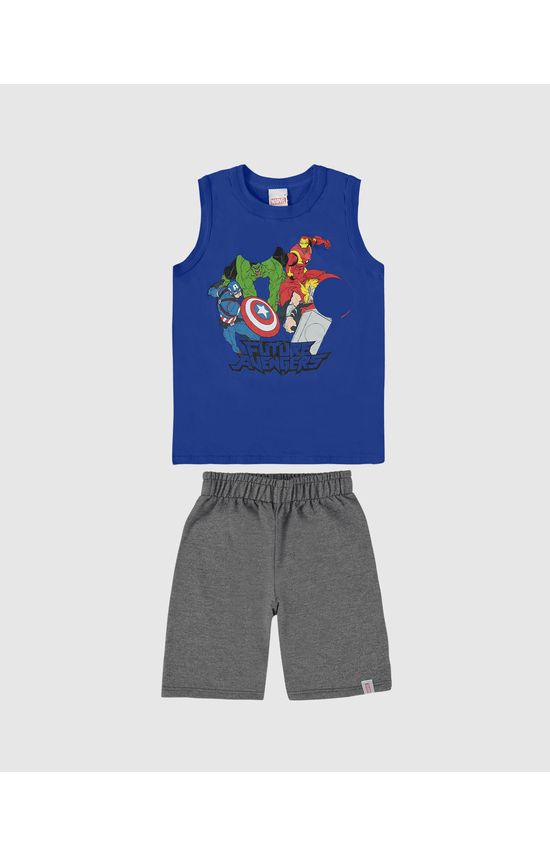 Conjunto Infantil Menino Regata Avengers Em Algodão Malwee Kids