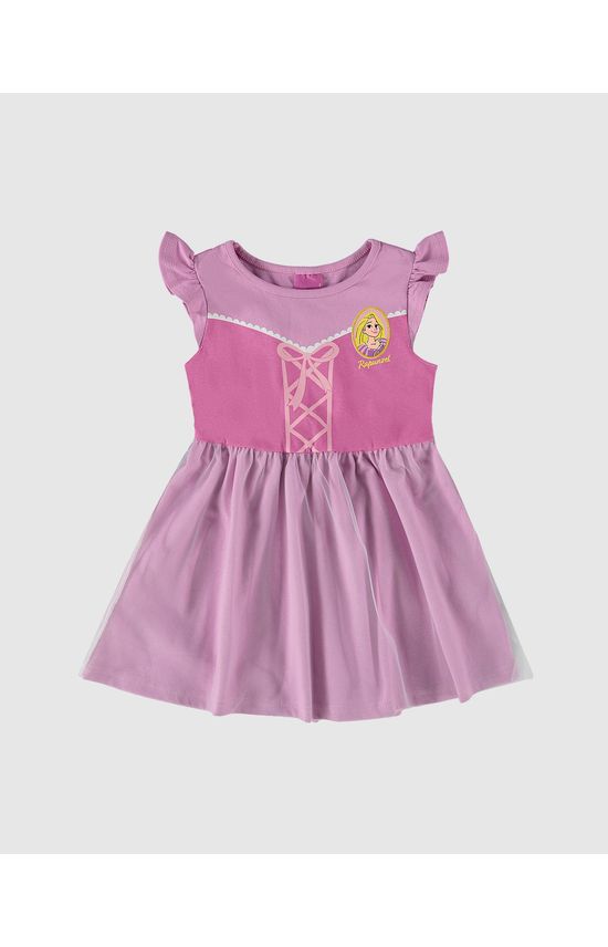 Vestido Infantil Princesas Disney Em Algodão E Tule Malwee Kids