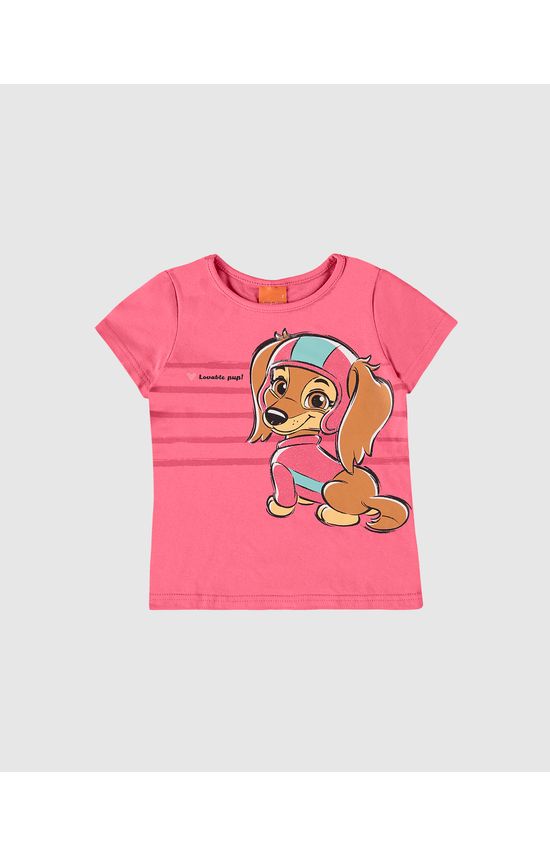 Blusa Infantil Menina Lovable Pup Patrulha Canina Em Algodão Malwee Kids