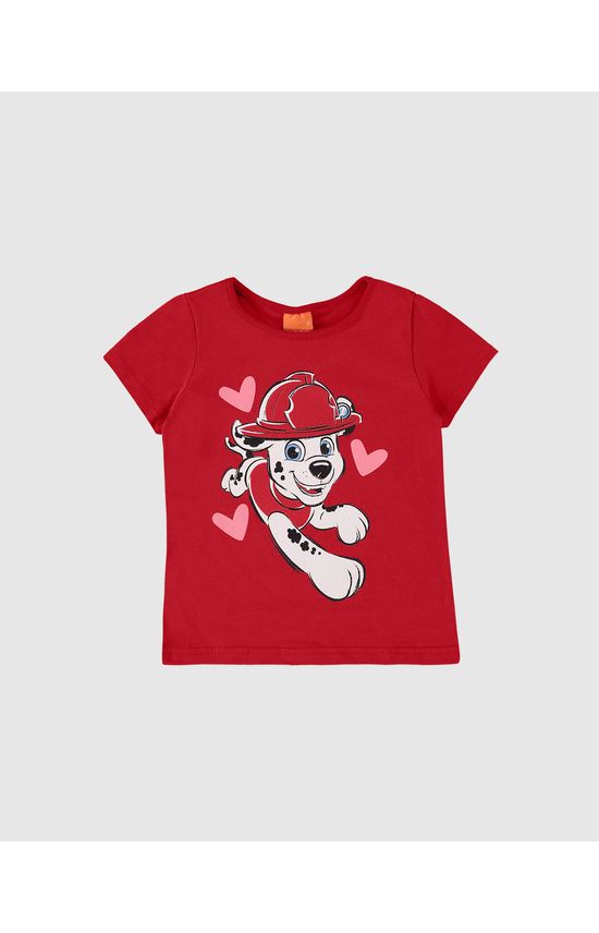 Blusa Infantil Menina Marshall Patrulha Canina Em Algodão Malwee Kids