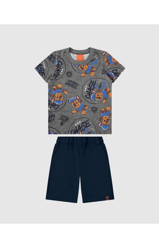 Conjunto Infantil Menino Estampa Patrulha Canina Em Algodão Malwee Kids